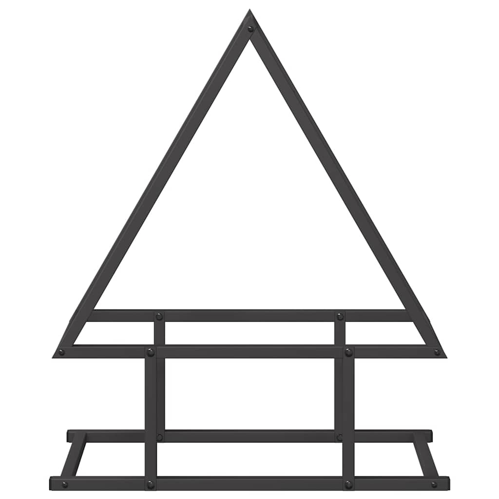 vidaXL Brennholzregal Schwarz 50x25x60 cm Kaltgewalzter Stahl - Image 5