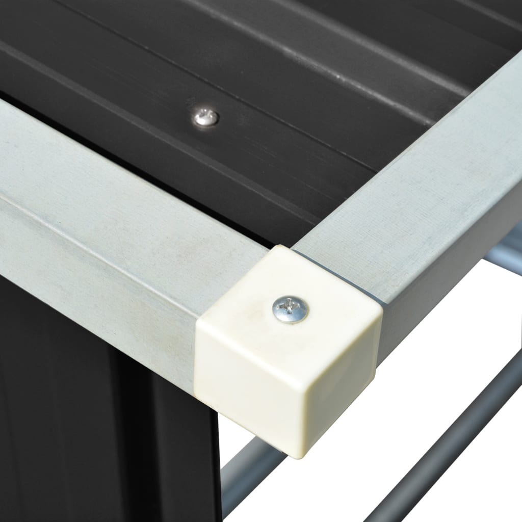 vidaXL Brennholzlager Verzinkter Stahl 163 x 83 x 154 cm Anthrazit - Image 6