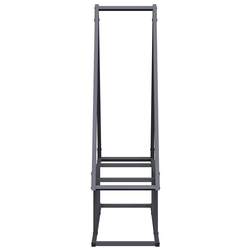 vidaXL Brennholzregal Anthrazit 80x25x90 cm Kaltgewalzter Stahl - Image 6