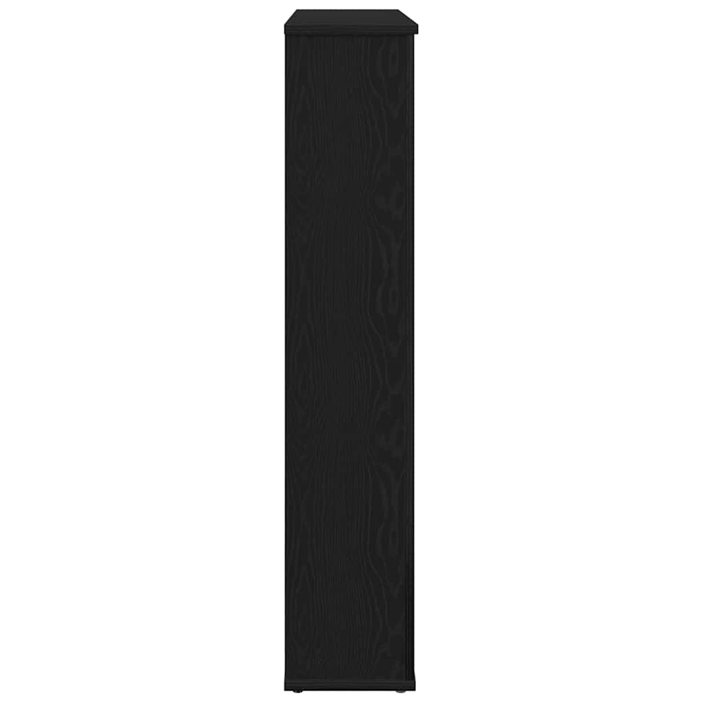 vidaXL Kaminumrandung Schwarz Eichen-Optik 100x20x100 cm Holzwerkstoff - Image 6