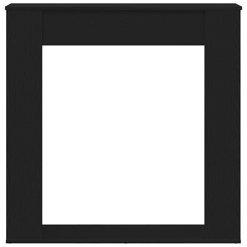 vidaXL Kaminumrandung Schwarz Eichen-Optik 100x20x100 cm Holzwerkstoff - Image 5