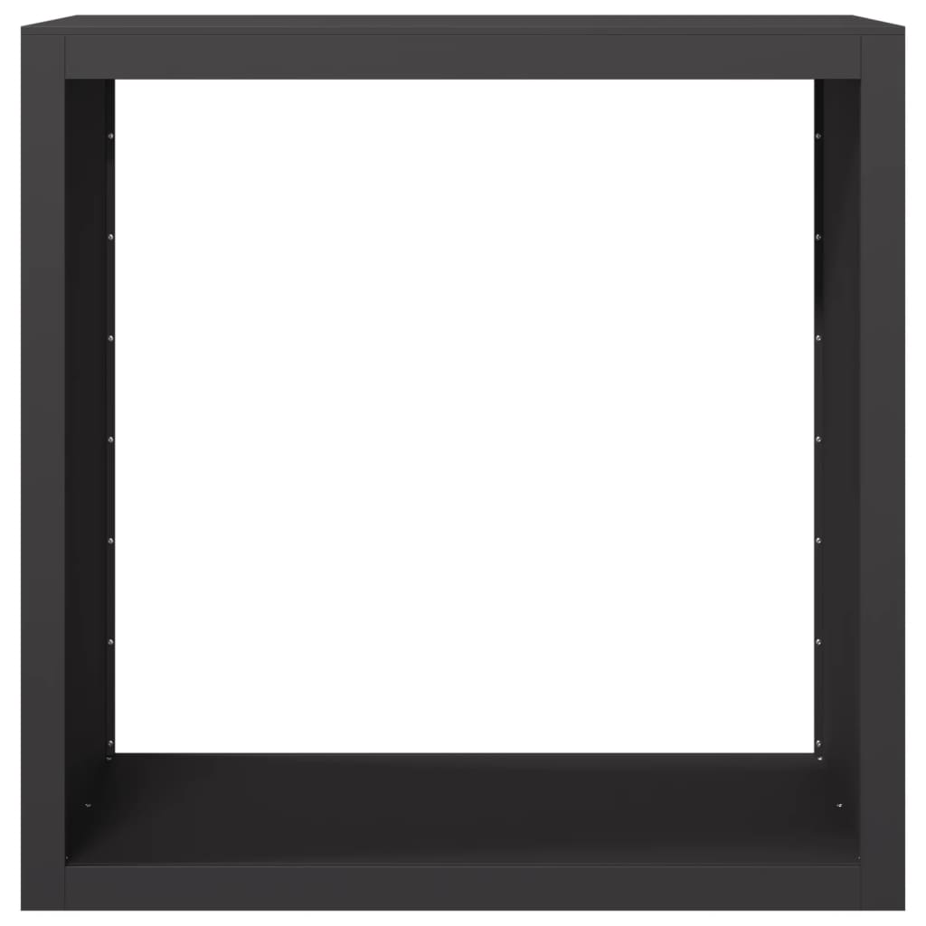 vidaXL Brennholzregal Schwarz 100x40x100 cm Stahl - Image 4