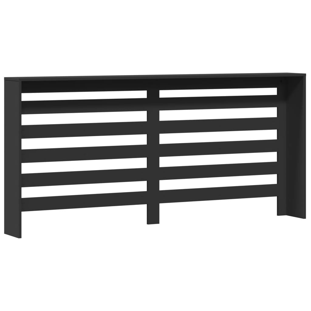 vidaXL Heizkörperverkleidung Schwarz 175x20x82 cm Holzwerkstoff - Image 5