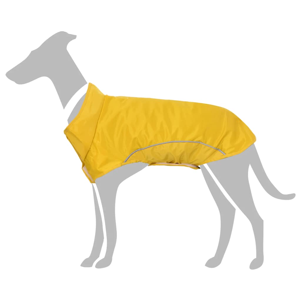 vidaXL Hunde Regenmantel mit Reflexstreifen Polyester Gelb XL