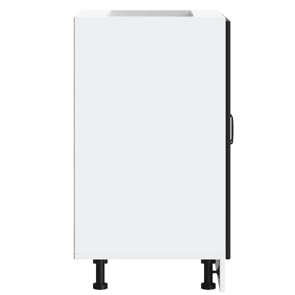 vidaXL Spülenunterschrank Lucca Schwarz Holzwerkstoff - Image 6