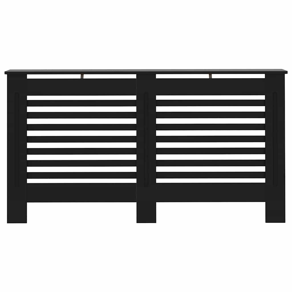 vidaXL Heizkörperverkleidung Schwarz 152x19x81,5 cm MDF - Image 4