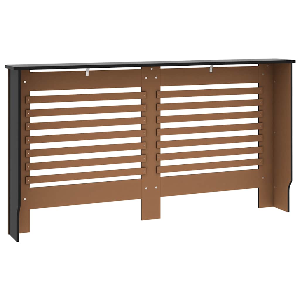vidaXL Heizkörperverkleidung Schwarz 152x19x81,5 cm MDF - Image 6