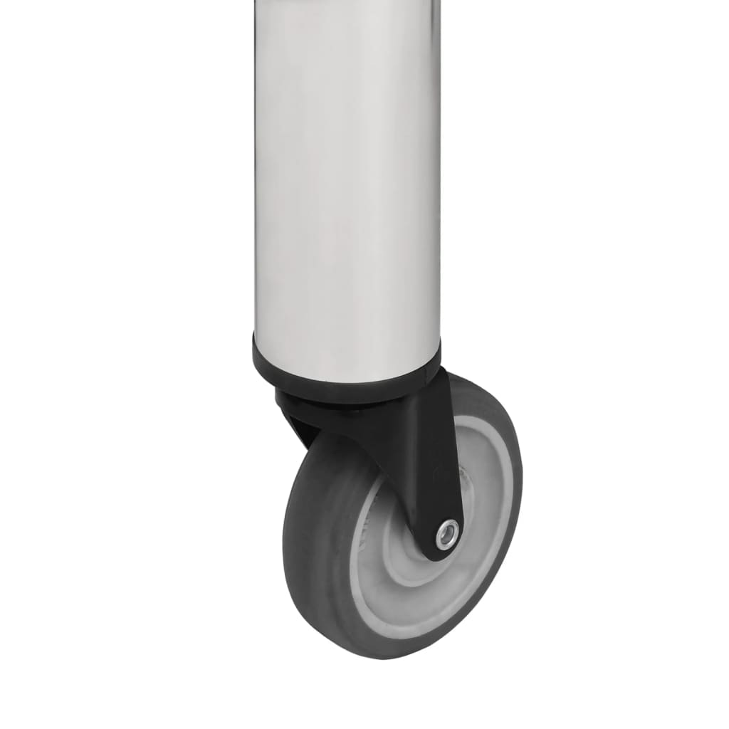 vidaXL Küchen-Arbeitstisch mit Rollen 100x60x85 cm Edelstahl - Image 6