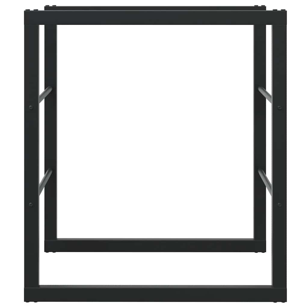 vidaXL Brennholzregal Schwarz 55x30x61 cm Stahl - Image 4