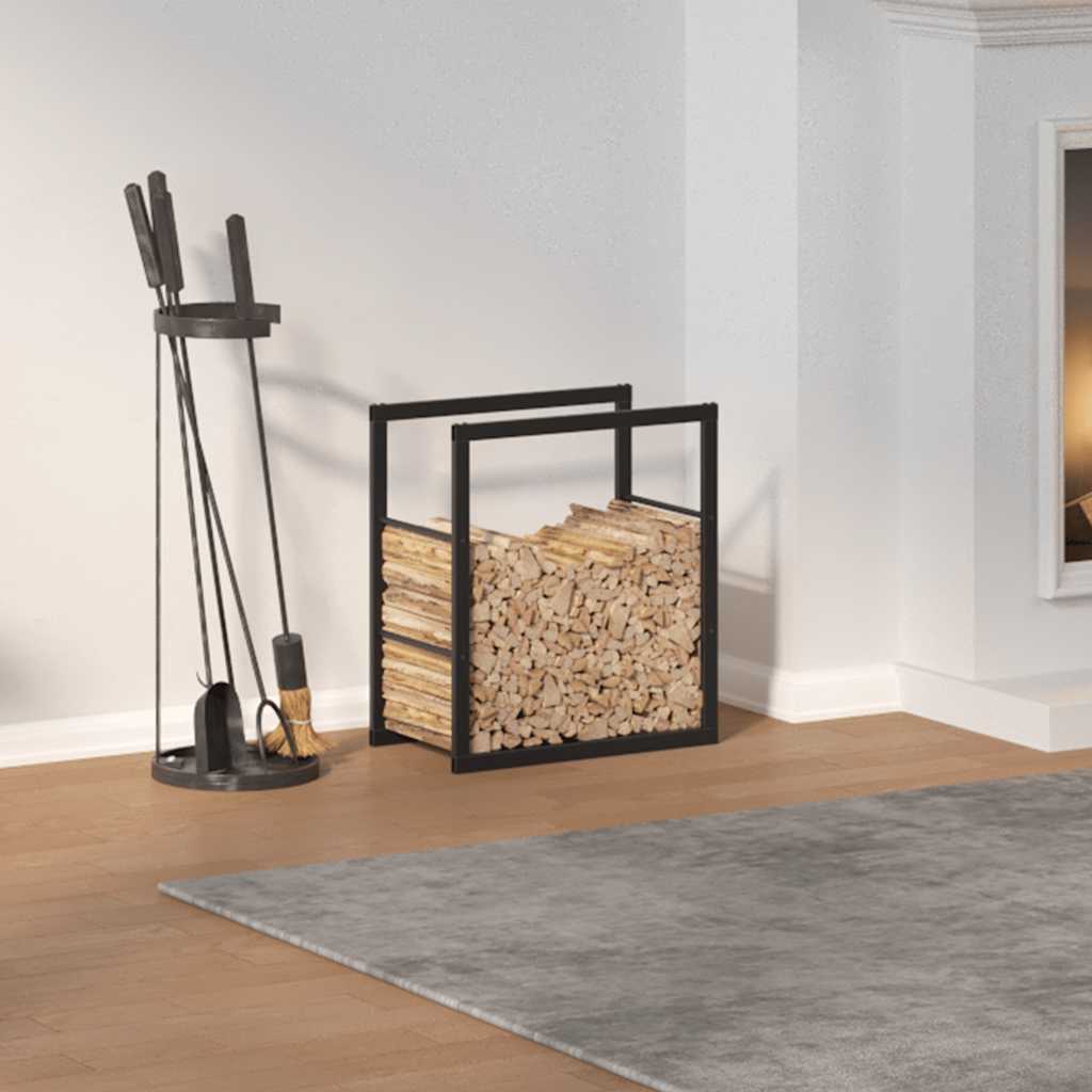 vidaXL Brennholzregal Schwarz 55x30x61 cm Stahl - Image 3