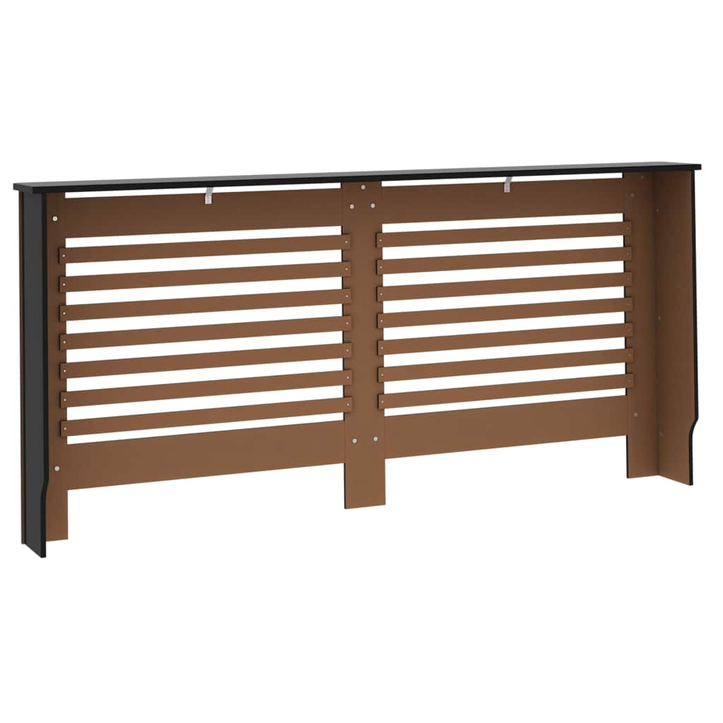 vidaXL Heizkörperverkleidung Schwarz 172x19x81,5 cm MDF - Image 6