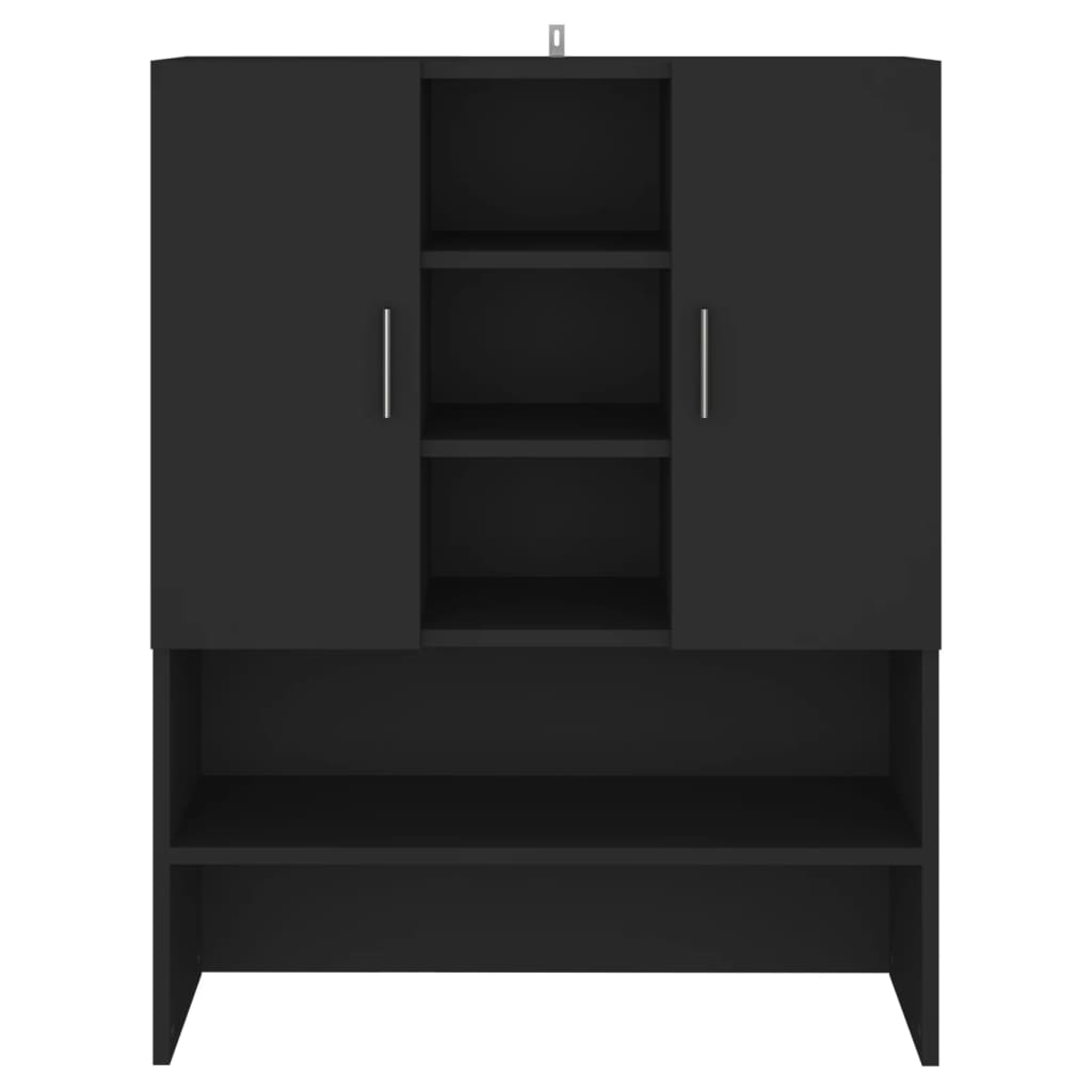 vidaXL Waschmaschinenschrank Schwarz 70,5x25,5x90 cm - Image 3