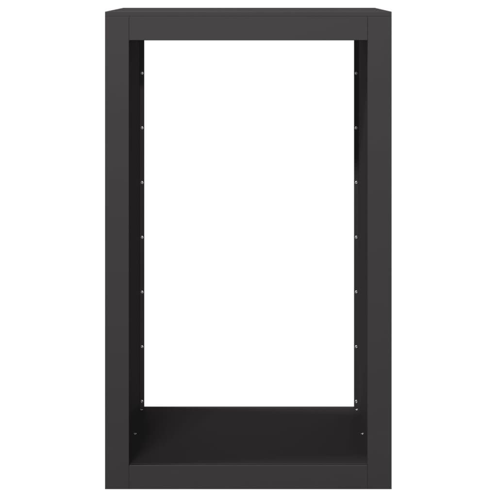 vidaXL Brennholzregal Schwarz 60x40x100 cm Stahl - Image 4