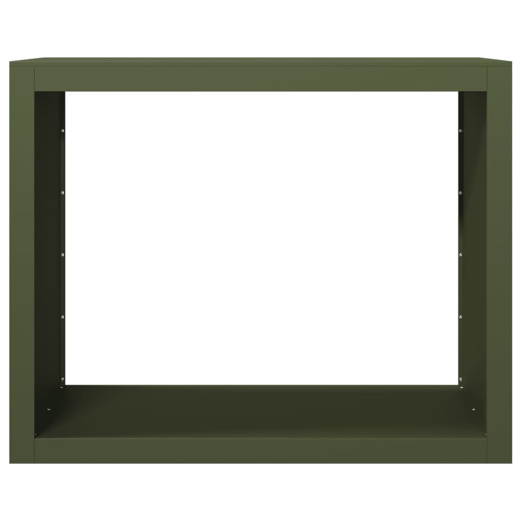 vidaXL Brennholzregal Grün 100x40x80 cm Stahl - Image 4