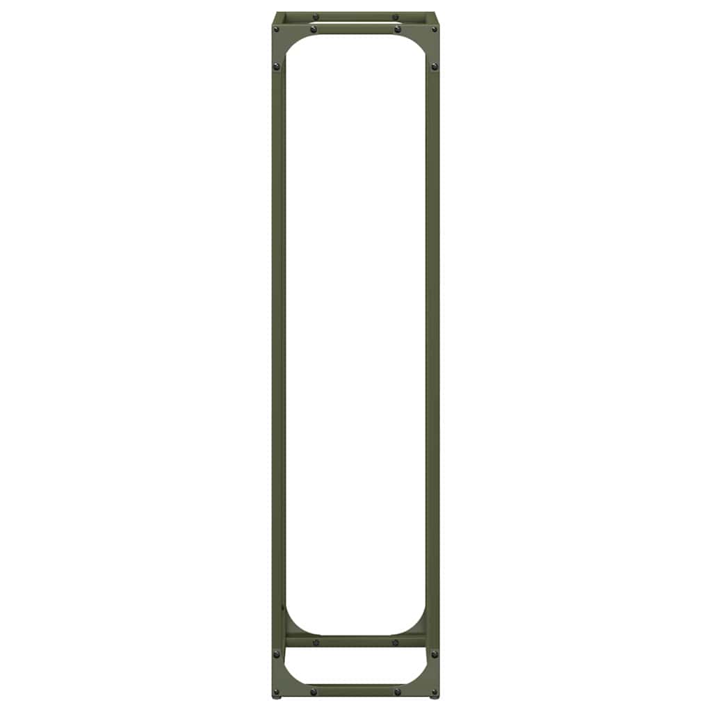 vidaXL Brennholzregal Olivgrün 25x25x100 cm Kaltgewalzter Stahl - Image 6