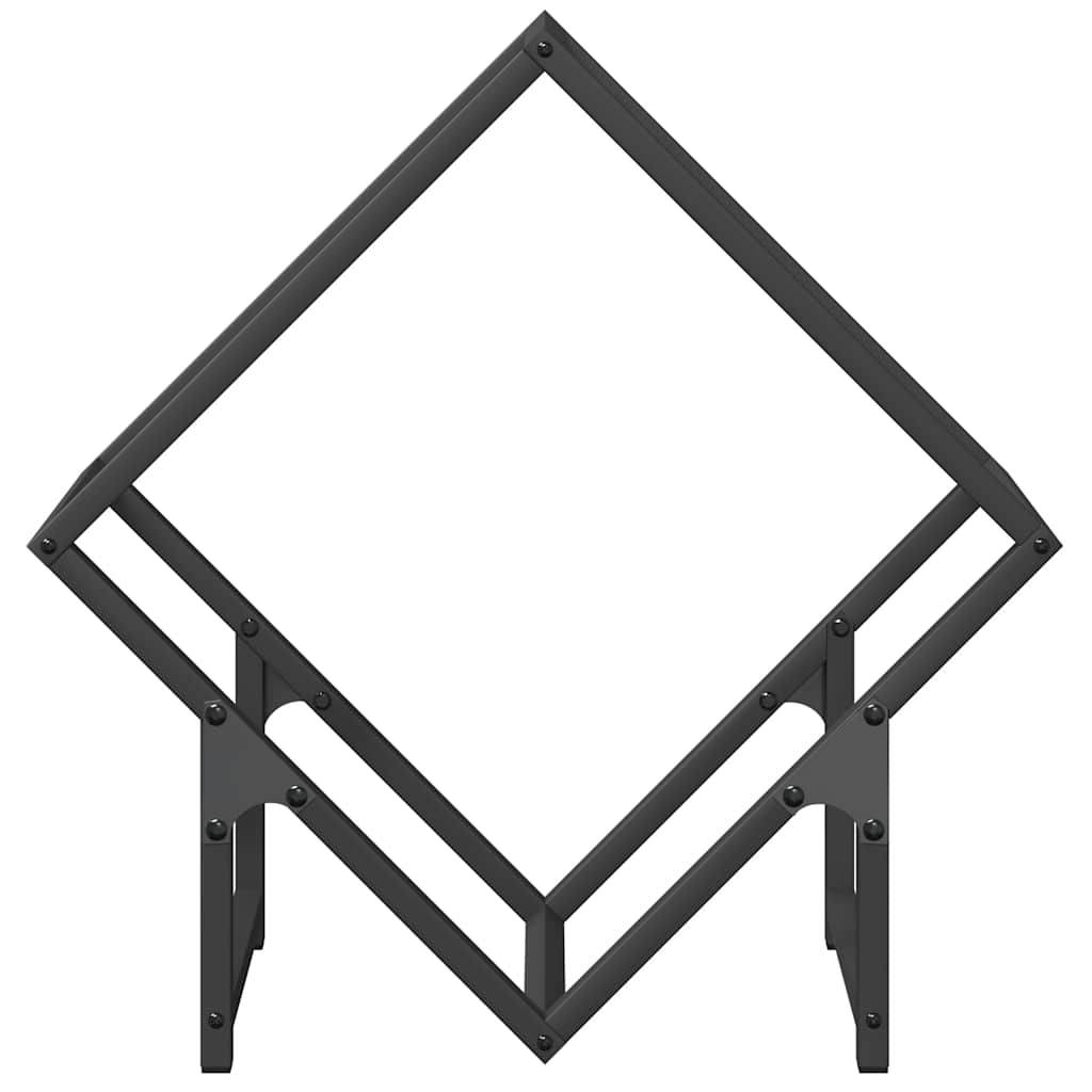 vidaXL Brennholzregal Schwarz 50x25x50 cm Kaltgewalzter Stahl - Image 5