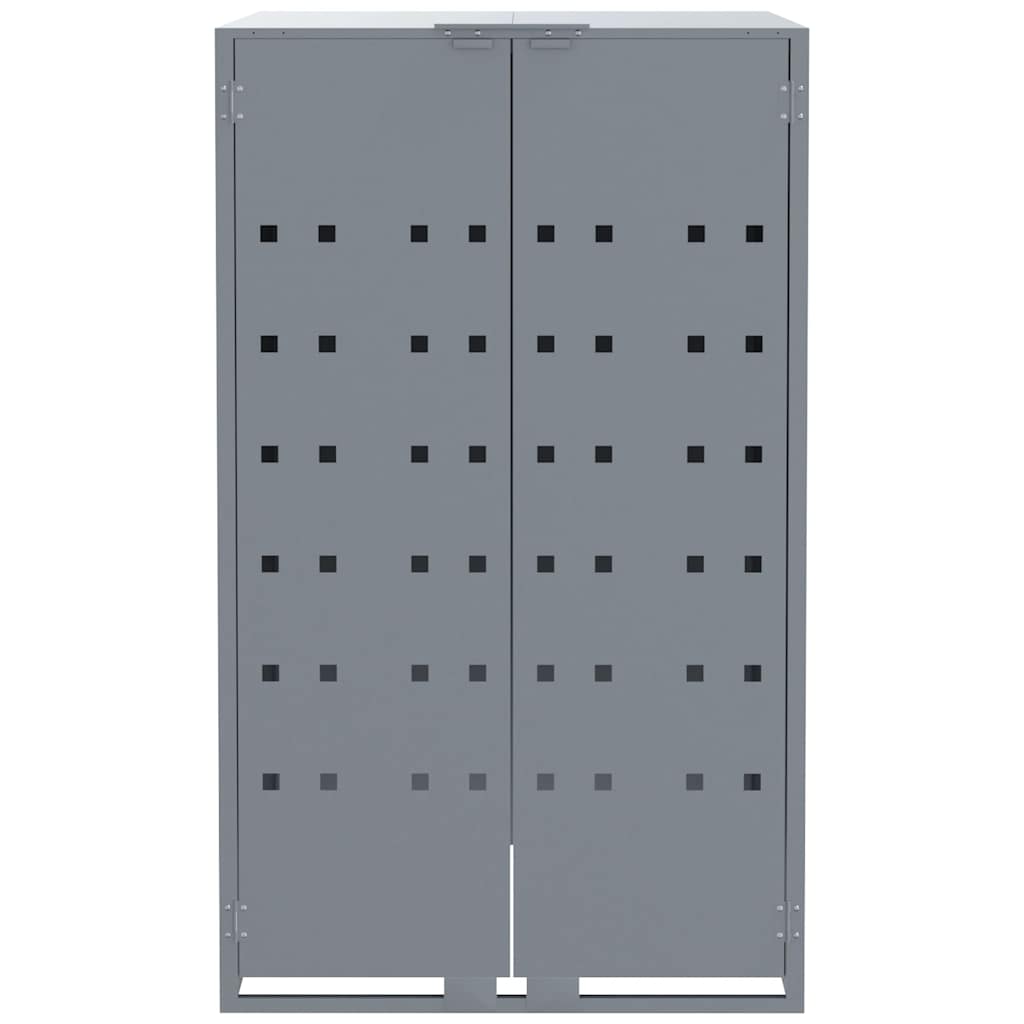 vidaXL Mülltonnenbox für 1 Tonne Grau 69x79x117 cm Stahl - Image 4
