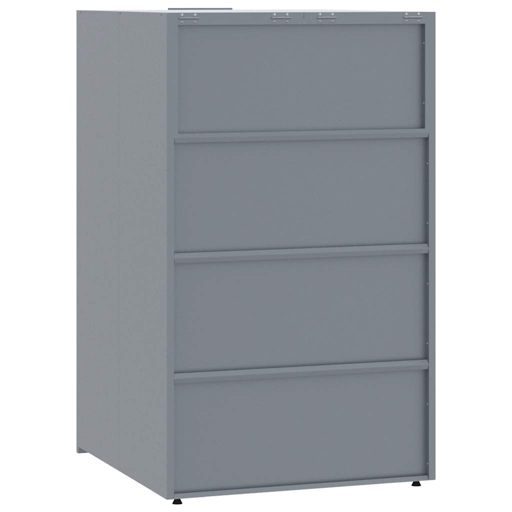 vidaXL Mülltonnenbox für 1 Tonne Grau 69x79x117 cm Stahl - Image 6