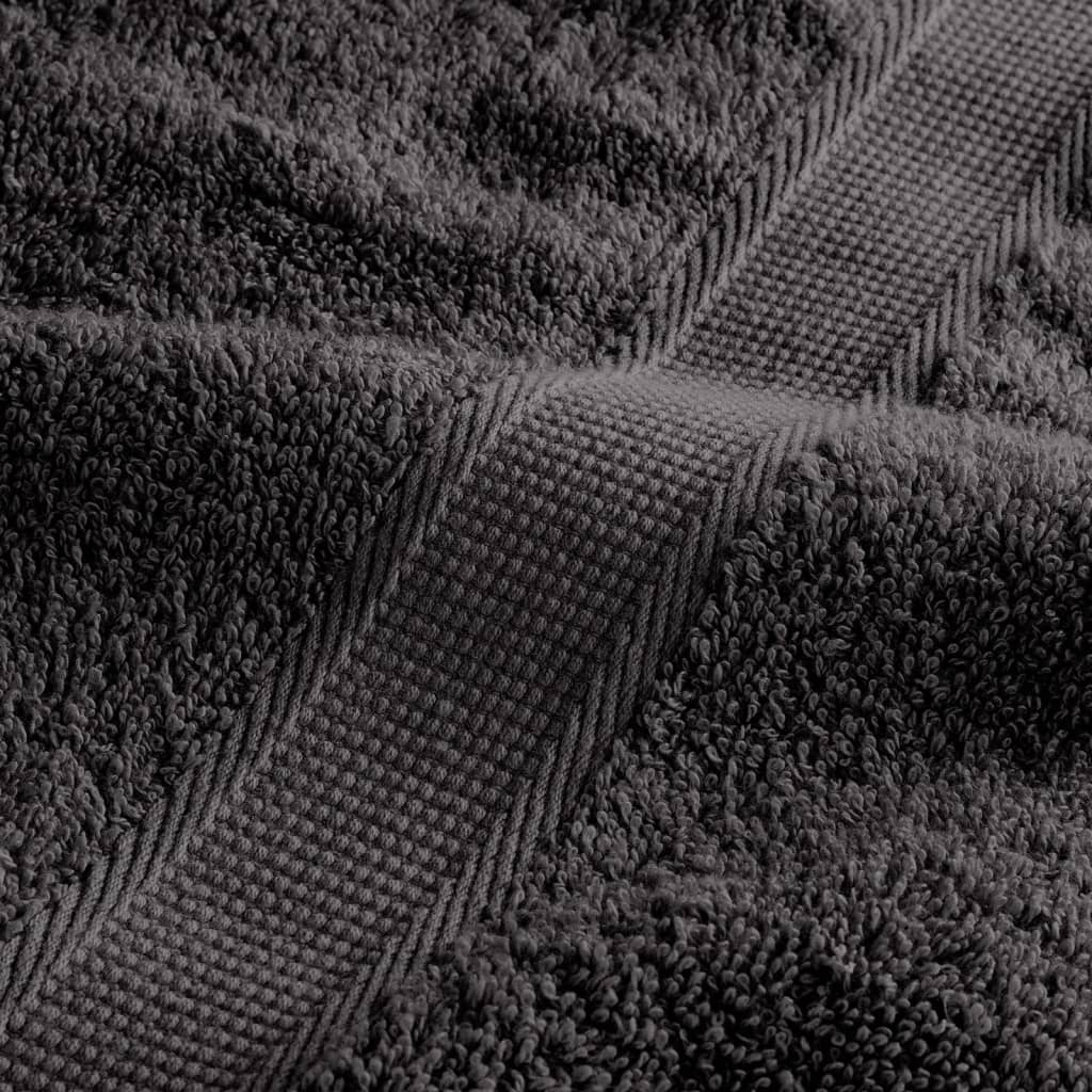 vidaXL Premium-Handtücher SOLUND 10 Stk. Anthrazit 100x200 cm 600 g/m² - Image 6