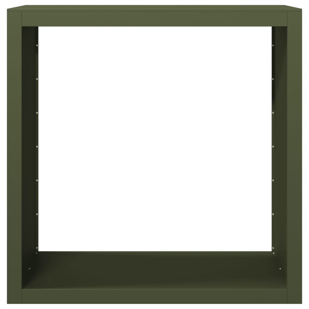 vidaXL Brennholzregal Grün 100x40x100 cm Stahl - Image 4