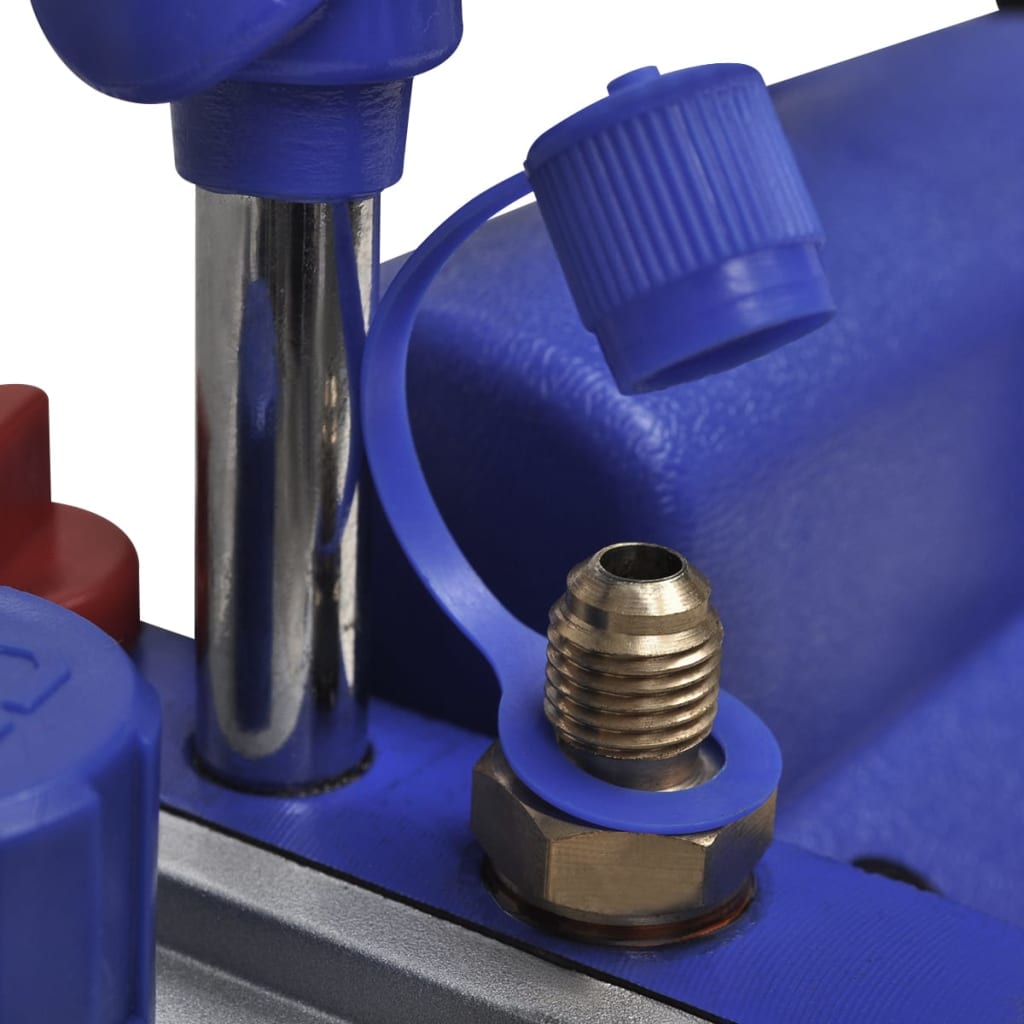 vidaXL Vakuumpumpe Einstufig mit 2-Wege-Verteiler-Manometer Set - Image 5