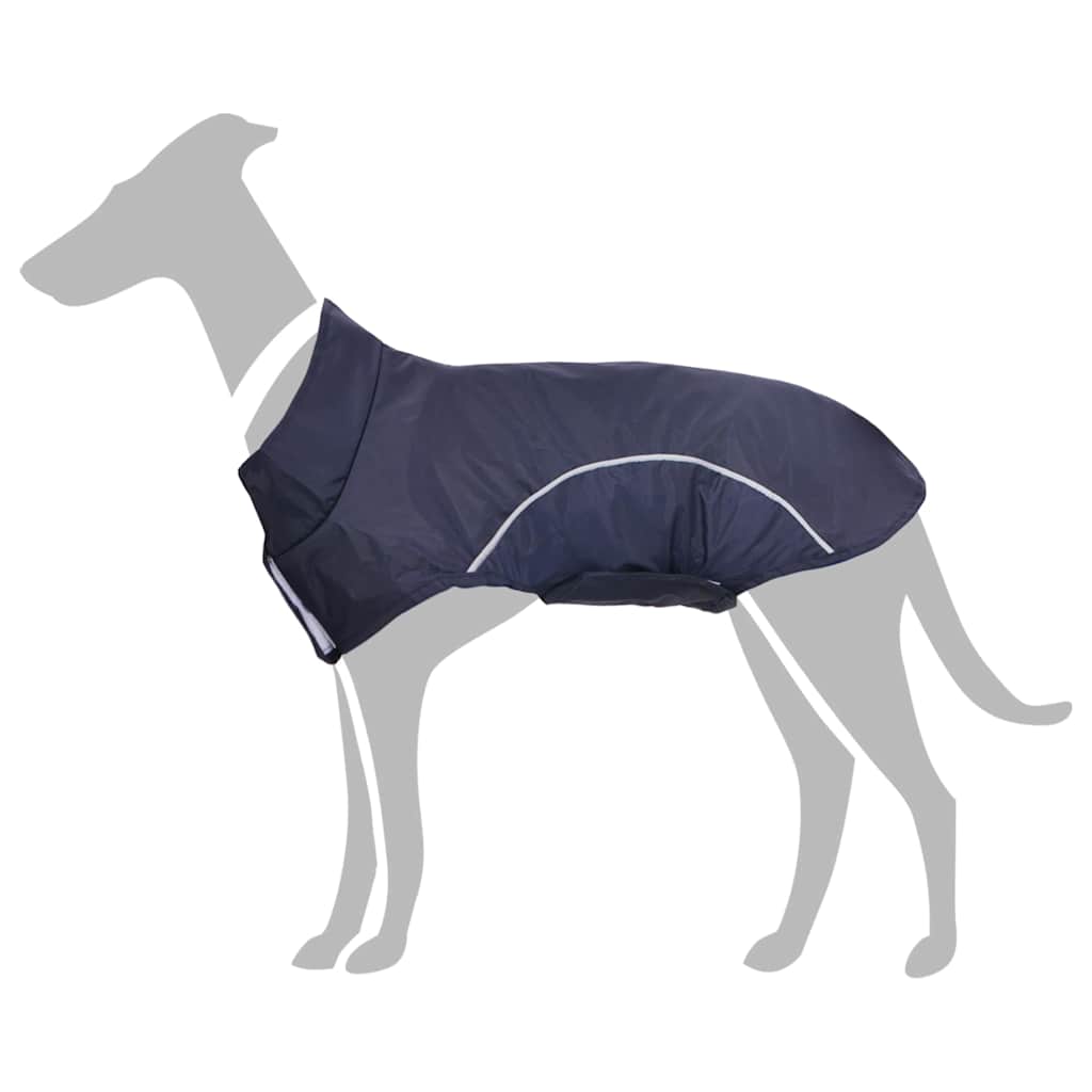 vidaXL Hunde Regenmantel mit Reflexstreifen Polyester Marineblau L