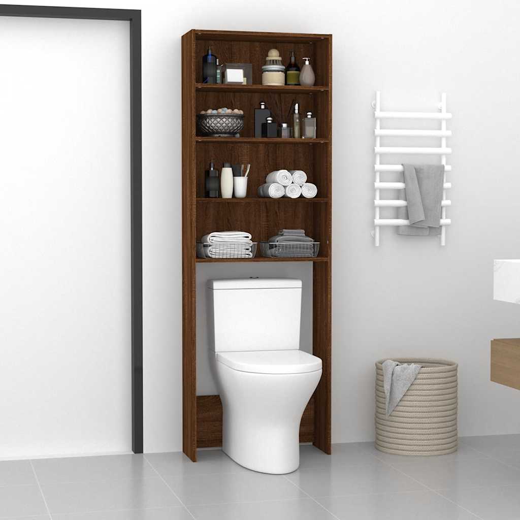 vidaXL Waschmaschinenschrank Braun Eichen-Optik 64x24x190 cm - Image 3