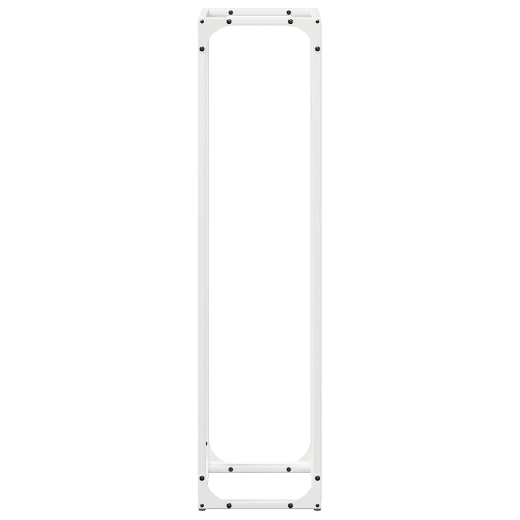 vidaXL Brennholzregal Weiß 25x25x100 cm Kaltgewalzter Stahl - Image 6