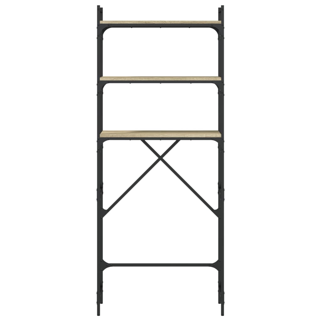 vidaXL Waschmaschinenregal Sonoma-Eiche 67x25x163 cm Holzwerkstoff - Image 6