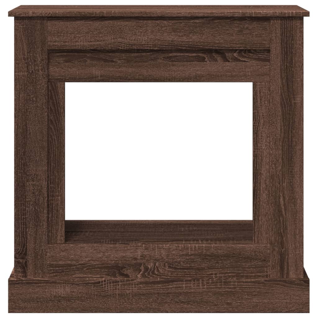 vidaXL Kaminumrandung Braun Eichen-Optik 90x30x90 cm Holzwerkstoff - Image 4