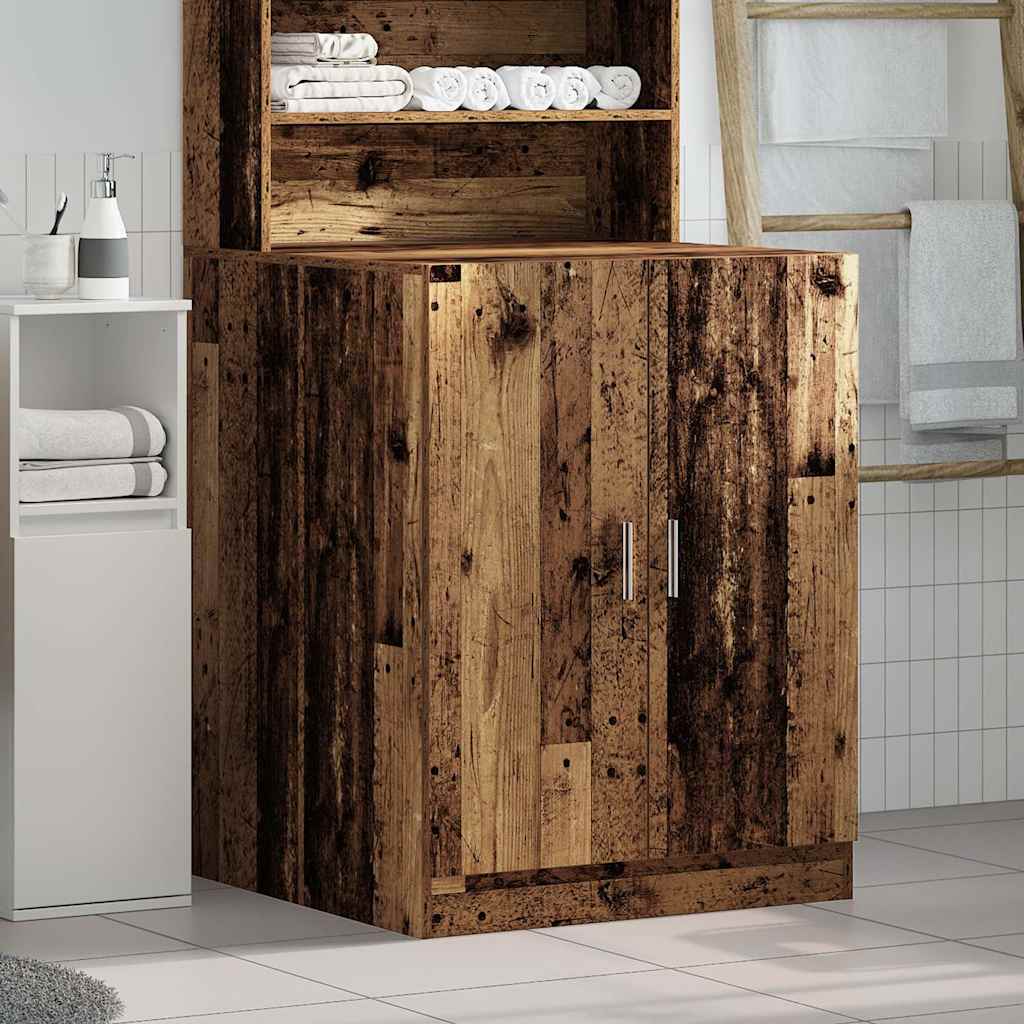 vidaXL Waschmaschinenschrank Altholz-Optik 70,5x71,5x91,5 cm - Image 3