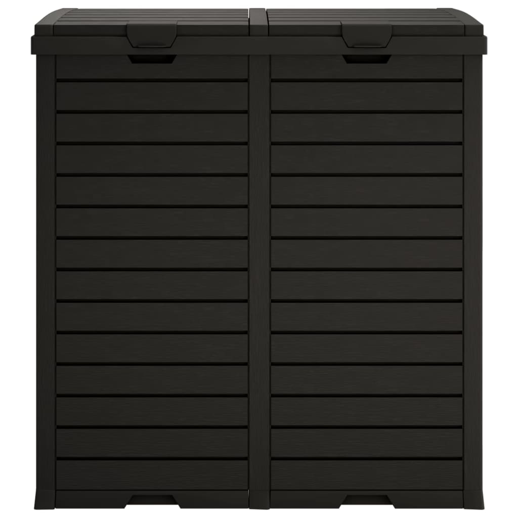 vidaXL Outdoor-Mülltonne Schwarz 78x41x86 cm Polypropylen - Image 5