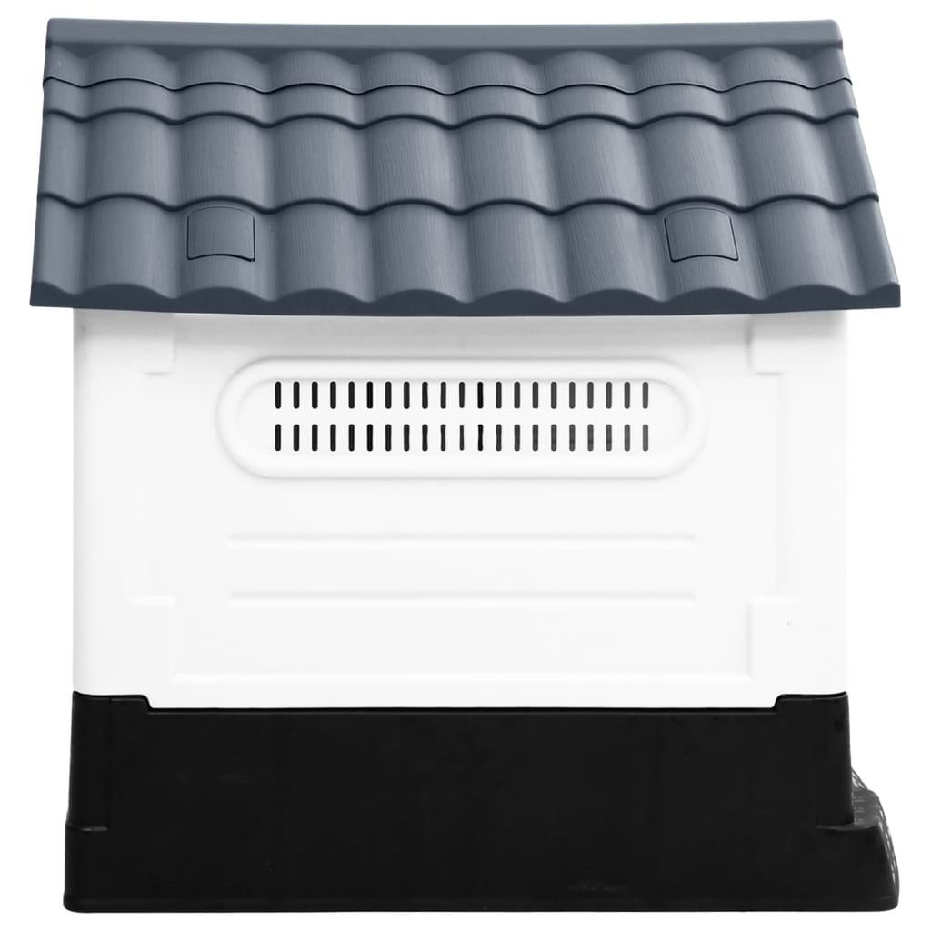vidaXL Hundehütte Grau 57x68x66 cm Polypropylen - Image 3