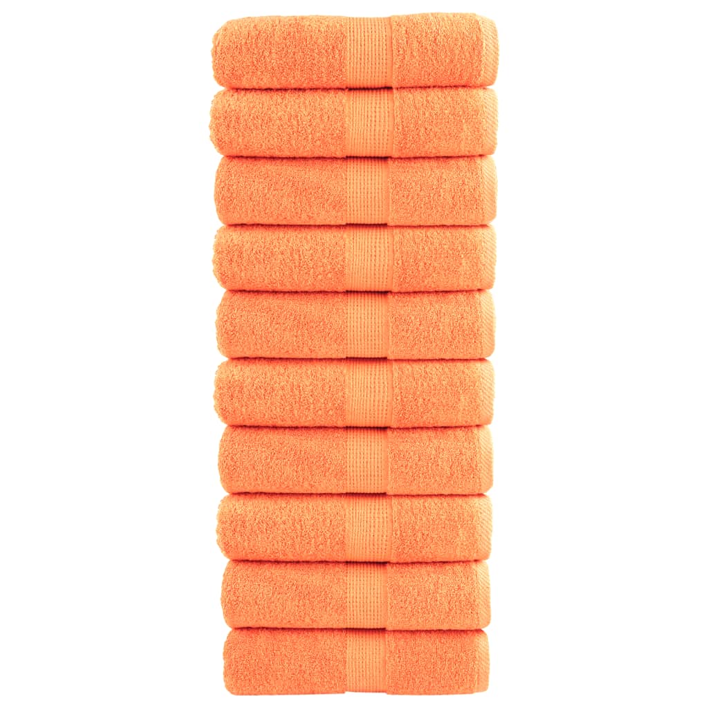 vidaXL Premium Waschhandtücher SOLUND 10 Stück Orange 30x30 cm 600 g/m²