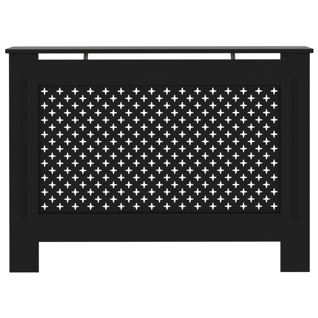 vidaXL Heizkörperverkleidung Schwarz 112x19x81,5 cm MDF - Image 3