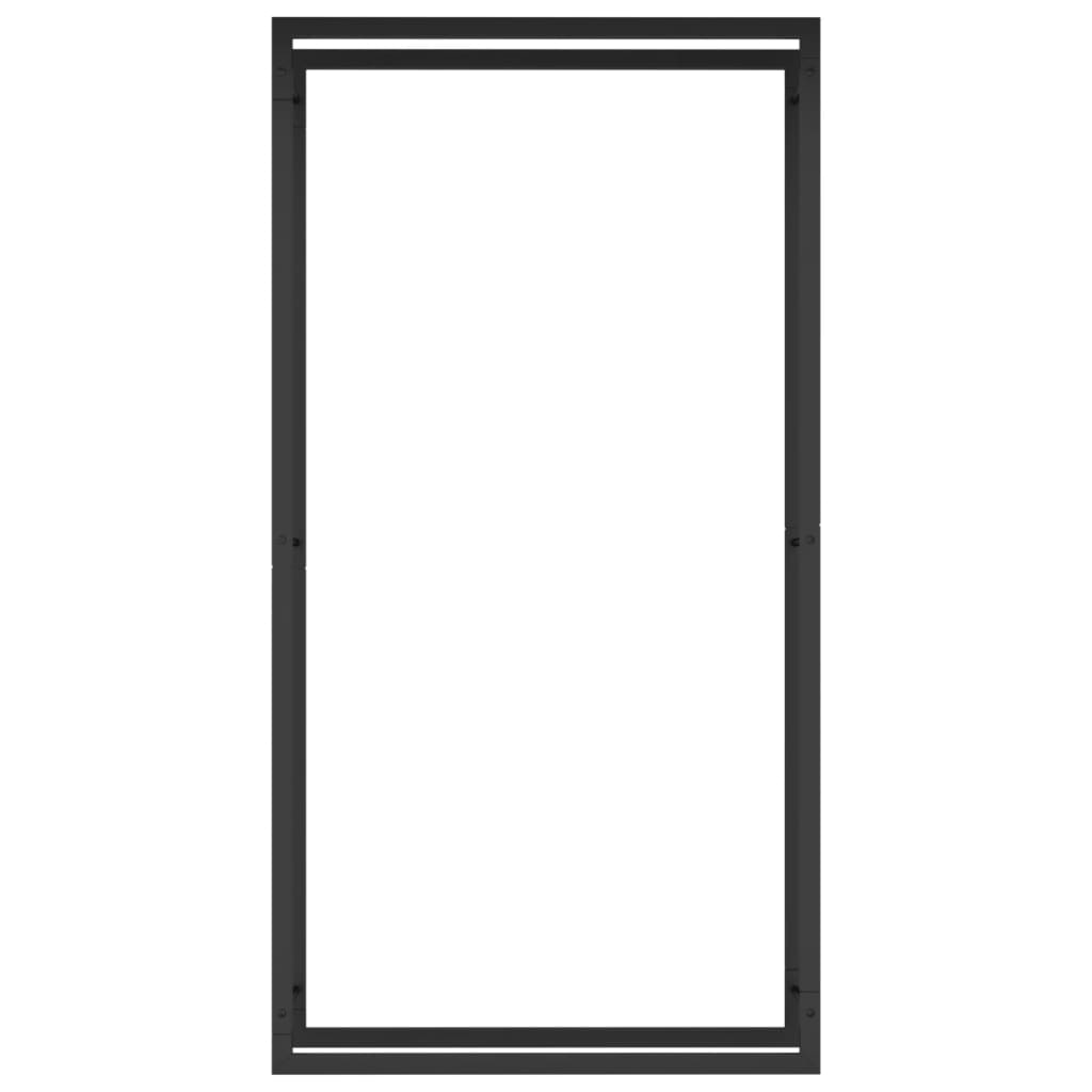 vidaXL Brennholzregal Mattschwarz 80 x 28 x 154 cm Stahl - Image 3