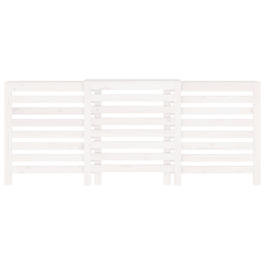 vidaXL Heizkörperverkleidung Weiß 210x21x85 cm Massivholz Kiefer - Image 5