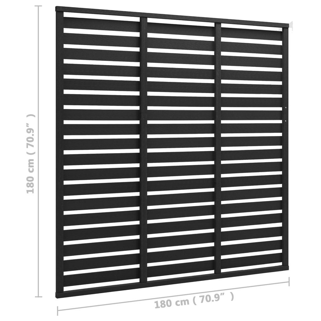 vidaXL Zaunelement WPC 180x180 cm Schwarz - Image 4