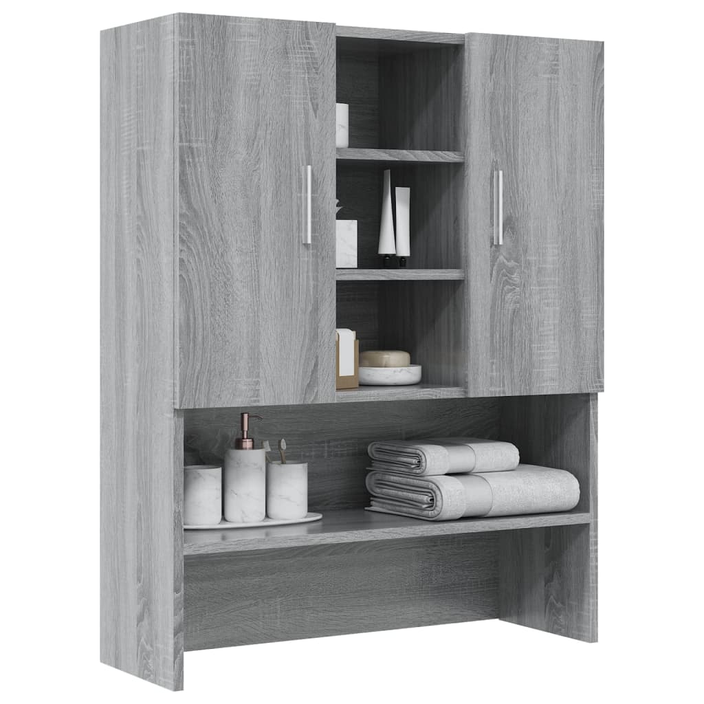 vidaXL Waschmaschinenschrank Grau Sonoma 70,5x25,5x90 cm - Image 5