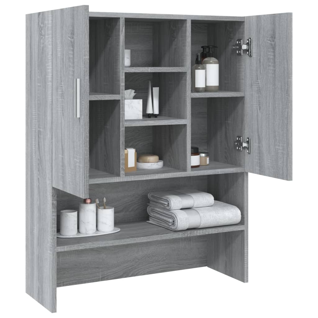 vidaXL Waschmaschinenschrank Grau Sonoma 70,5x25,5x90 cm - Image 4