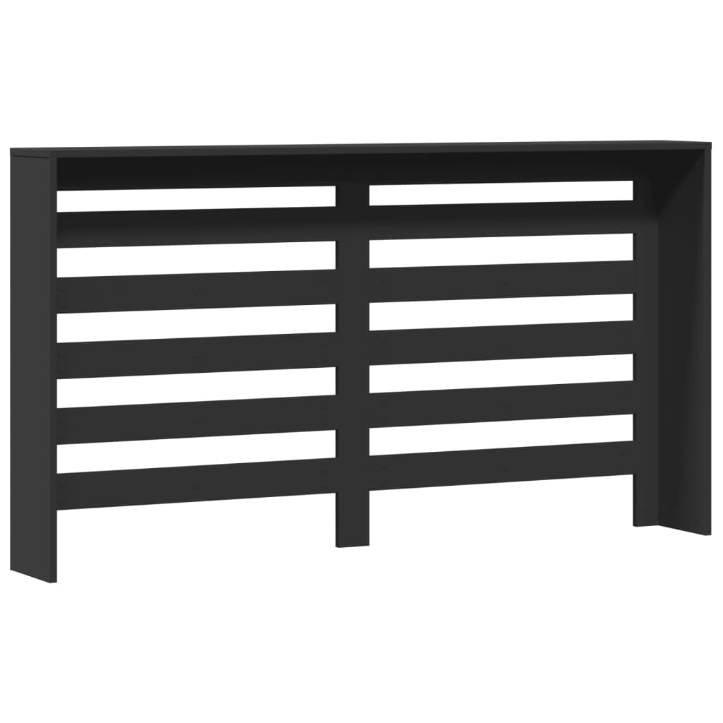 vidaXL Heizkörperverkleidung Schwarz 149x20x82 cm Holzwerkstoff - Image 5