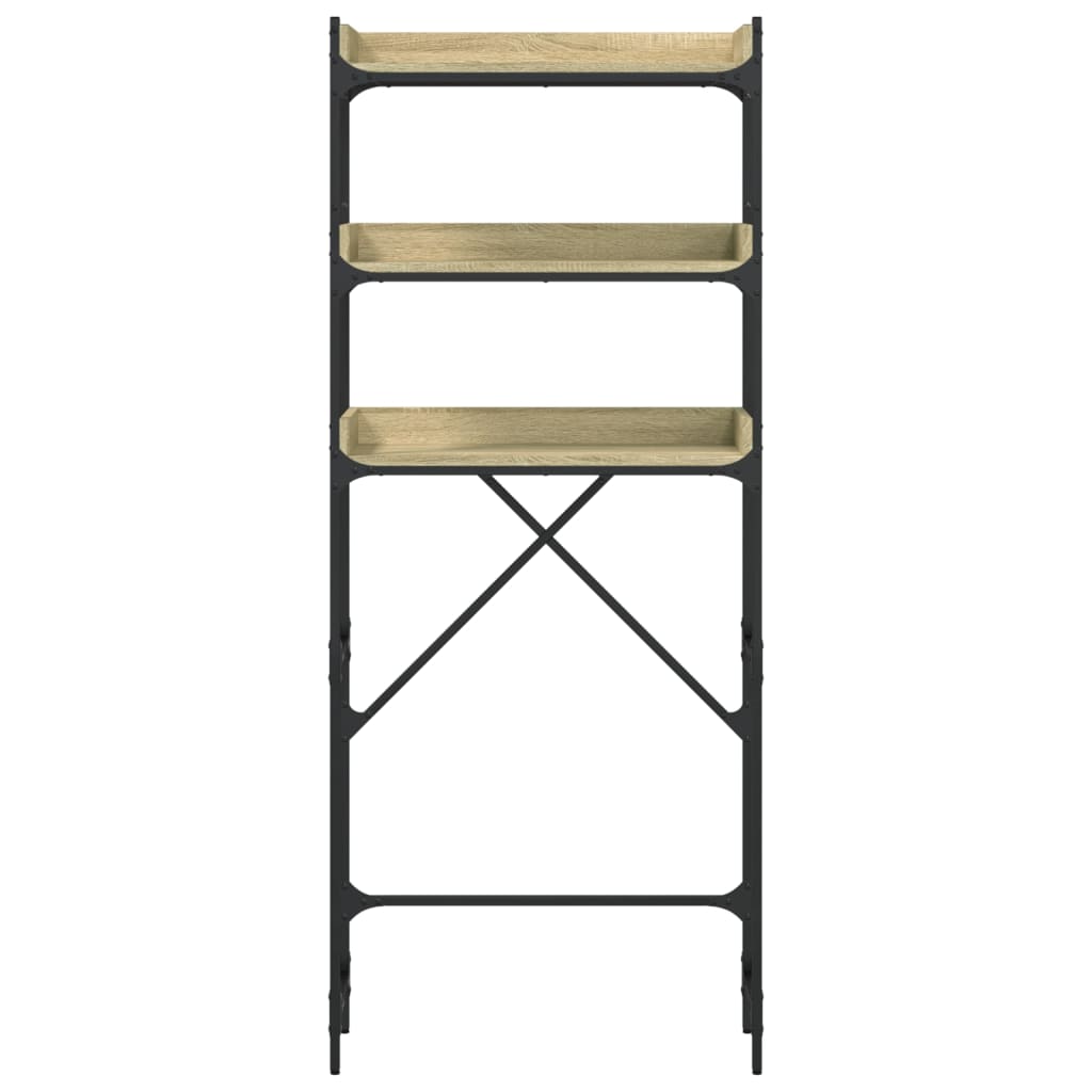 vidaXL Waschmaschinenregal Sonoma-Eiche 67x25x163 cm Holzwerkstoff - Image 6