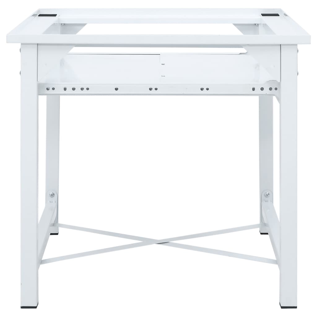 vidaXL Waschmaschinen-Untergestell mit Ausziehbarer Ablage Weiß - Image 4