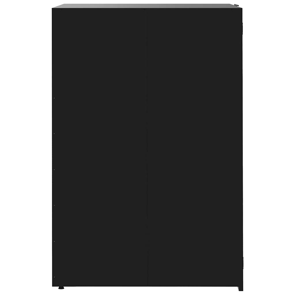 vidaXL Mülltonnenbox für 1 Tonne Schwarz 69x79x117 cm Stahl - Image 5
