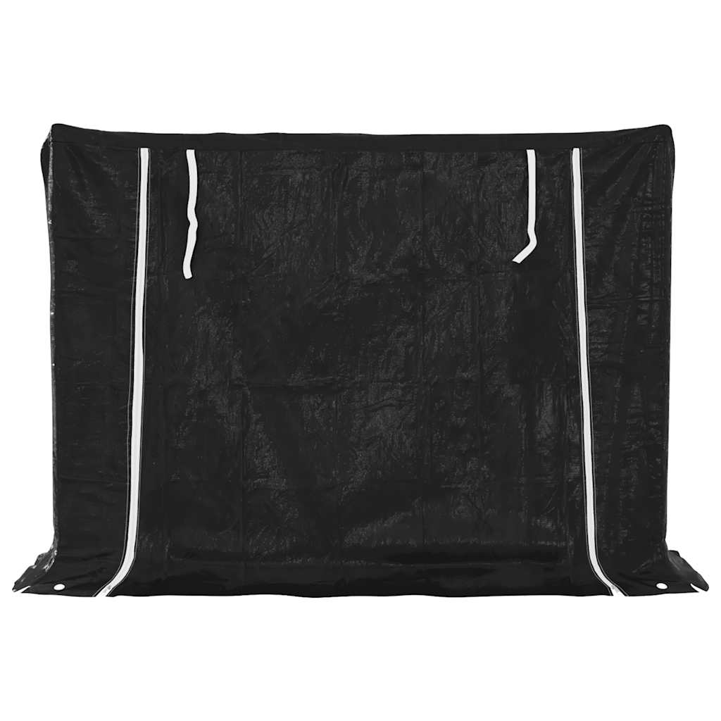 vidaXL Brennholzregal mit Regenschutz 151x40,5x110,5 cm Stahl Verzinkt - Image 4