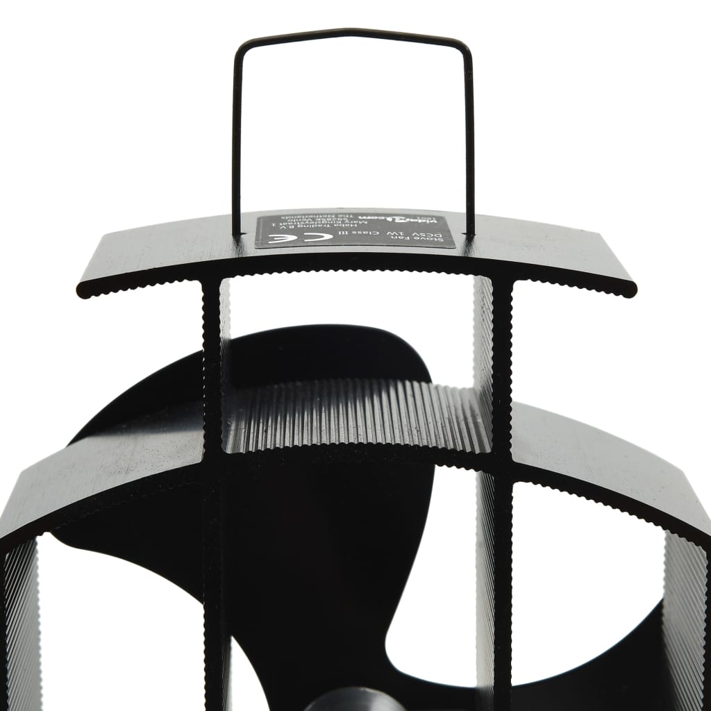 vidaXL Ofenventilator Wärmebetrieben 3 Blätter Schwarz - Image 6
