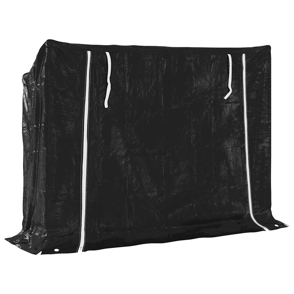 vidaXL Brennholzregal mit Regenschutz 151x40,5x110,5 cm Stahl Verzinkt - Image 5