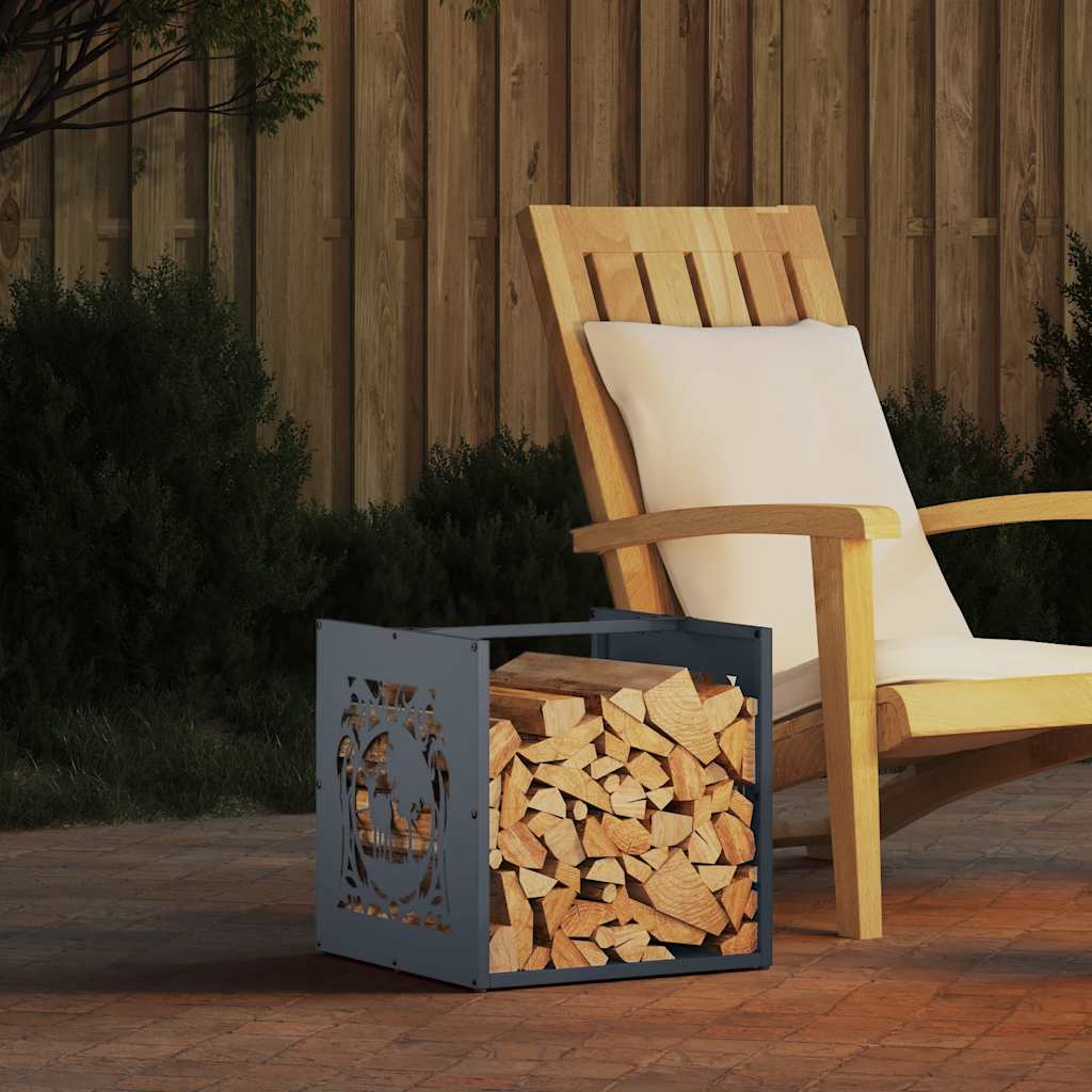 vidaXL Brennholzregal Anthrazit 40x40x40 cm Kaltgewalzter Stahl