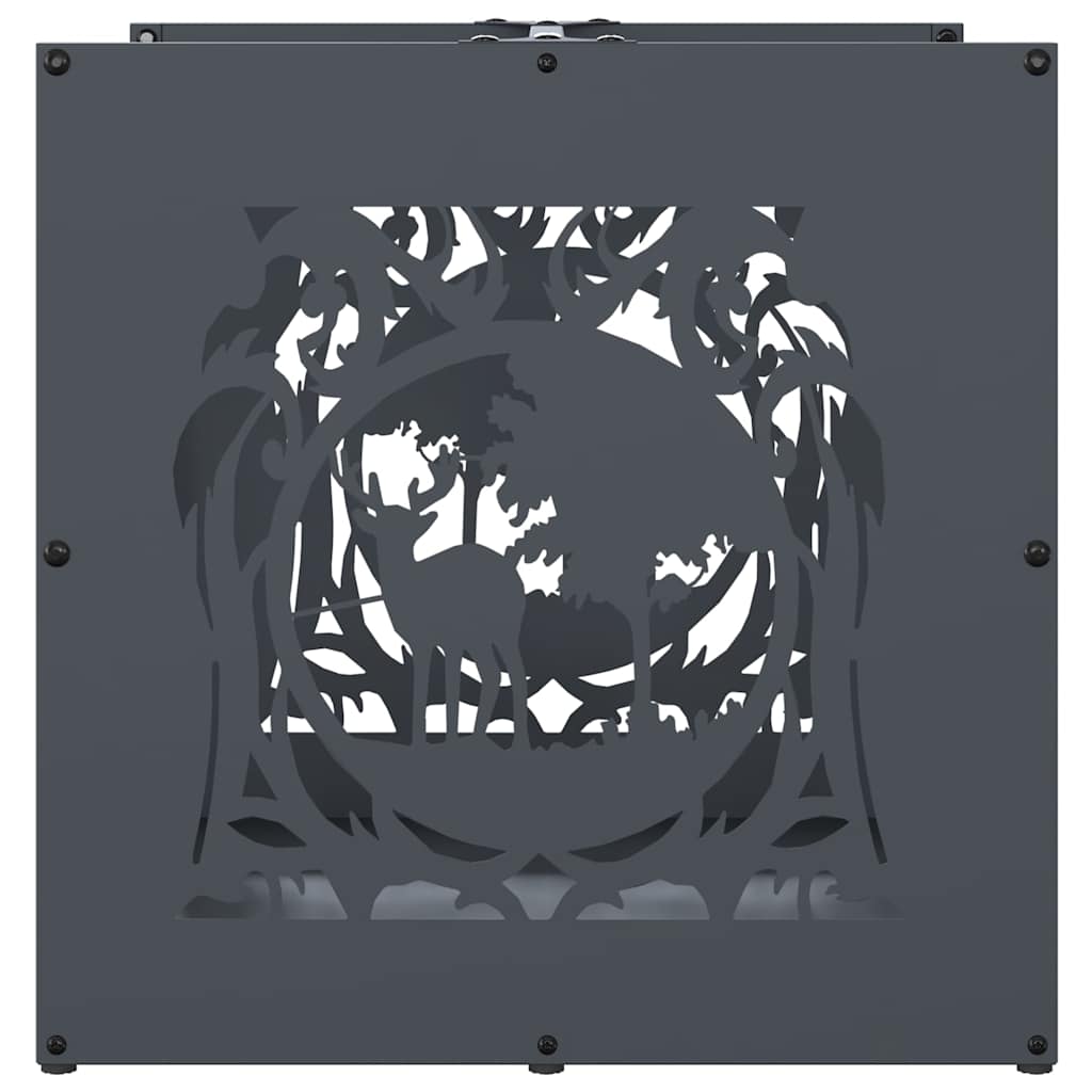 vidaXL Brennholzregal Anthrazit 40x40x40 cm Kaltgewalzter Stahl - Image 6