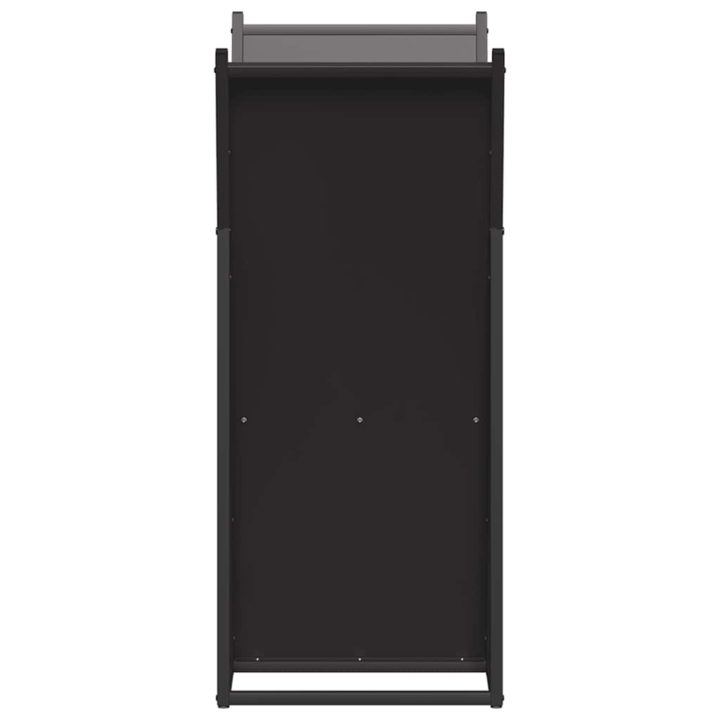 vidaXL Brennholzregal Schwarz 69,5x35x81 cm Kaltgewalzter Stahl - Image 6